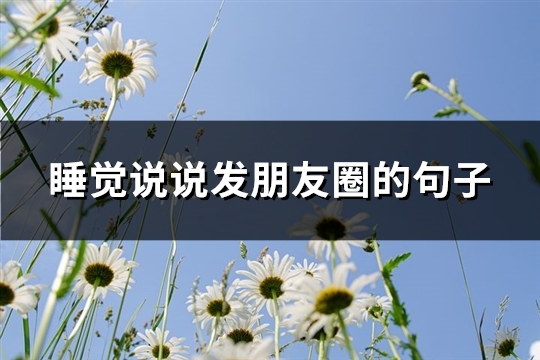 睡觉说说发朋友圈的句子(精选94句) 睡觉说说发朋友圈的句子(精选94句)